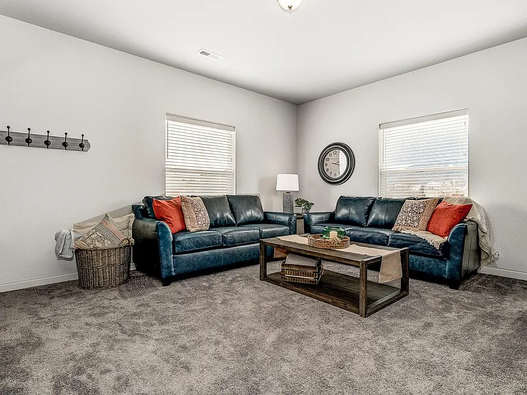 Living Area. Large widows with Mountain view