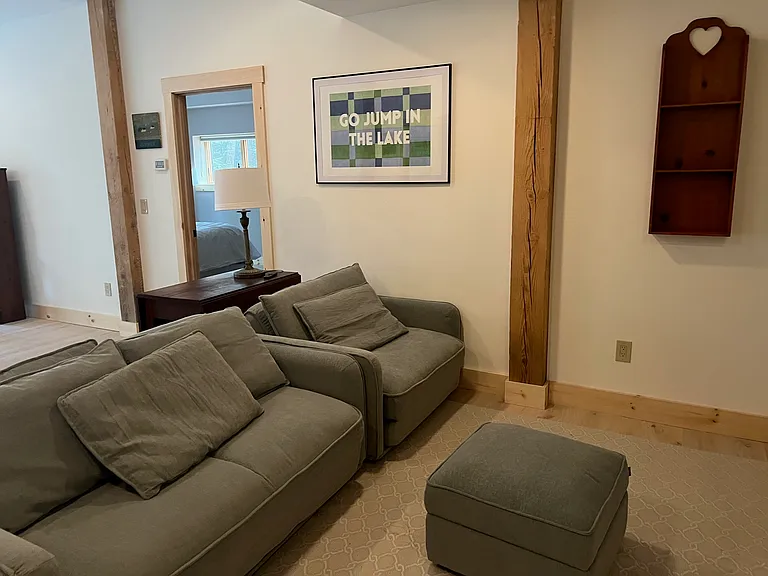 The downstairs living room.