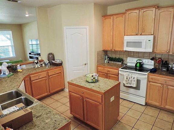 Kitchen open to living room 