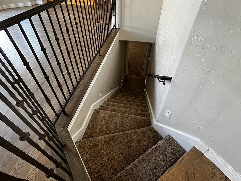 Stairs to basement
Cast iron railing