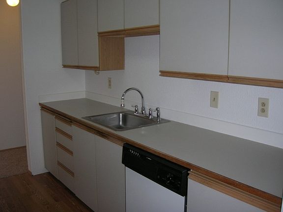Good counter space and plenty of cupboards.