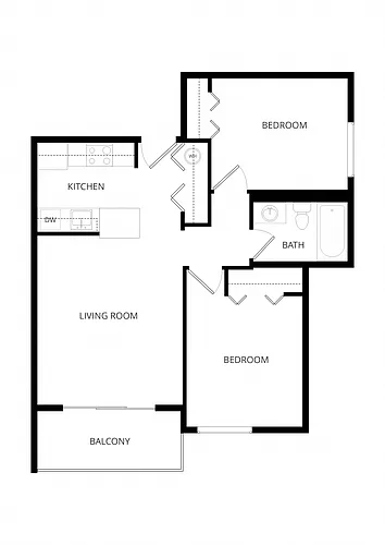 Floor plan 2 Bedroom Apartment