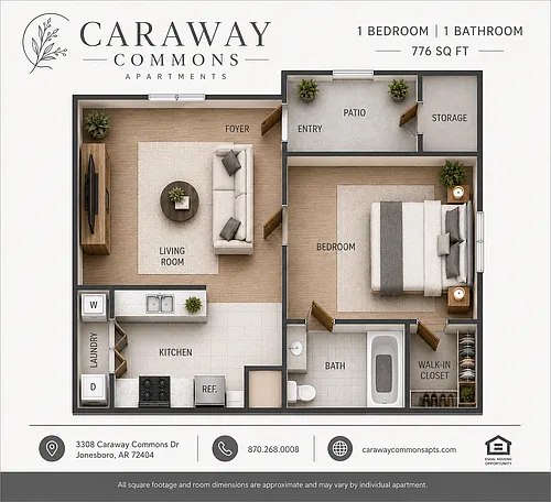 Floor plan 1BR