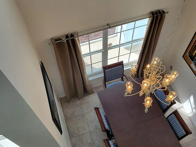 View from the upstairs bridge.