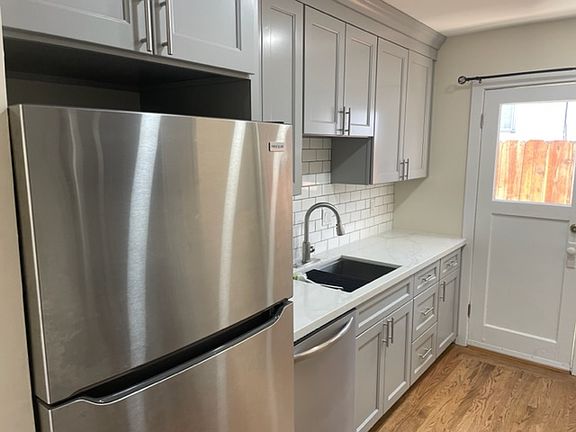 Kitchen with back door