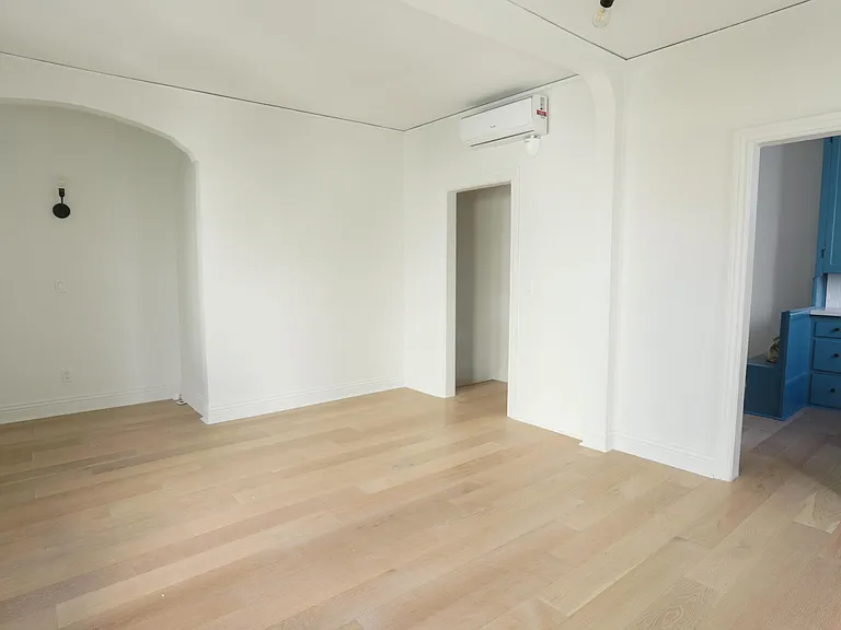 Living room with the mini split heater/ac system