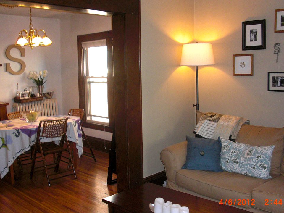 Living room and dining room