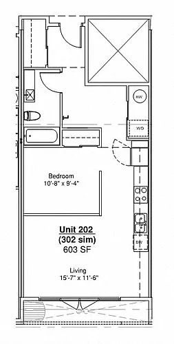 Floor plan One Bedroom A