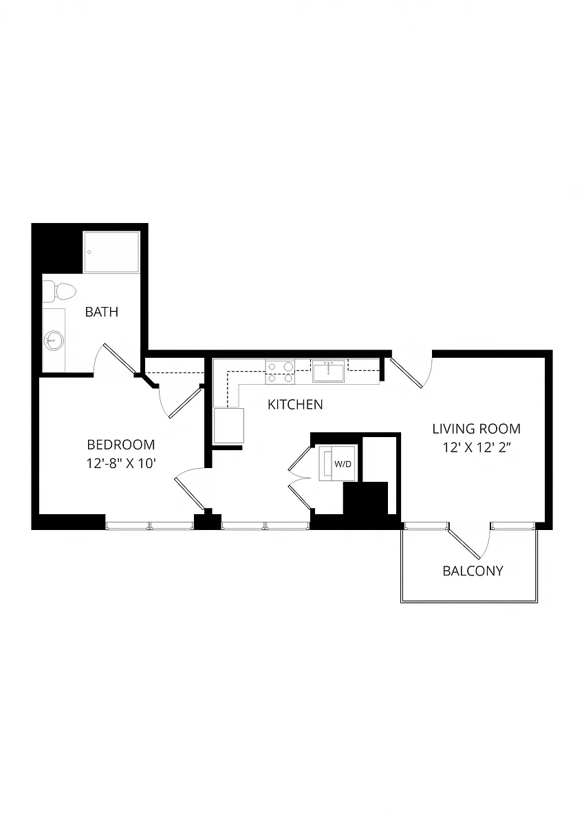 Floor plan 1X1 B2