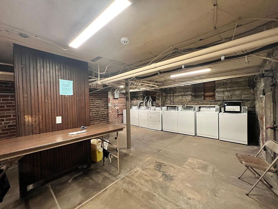 Laundromat in basement.
