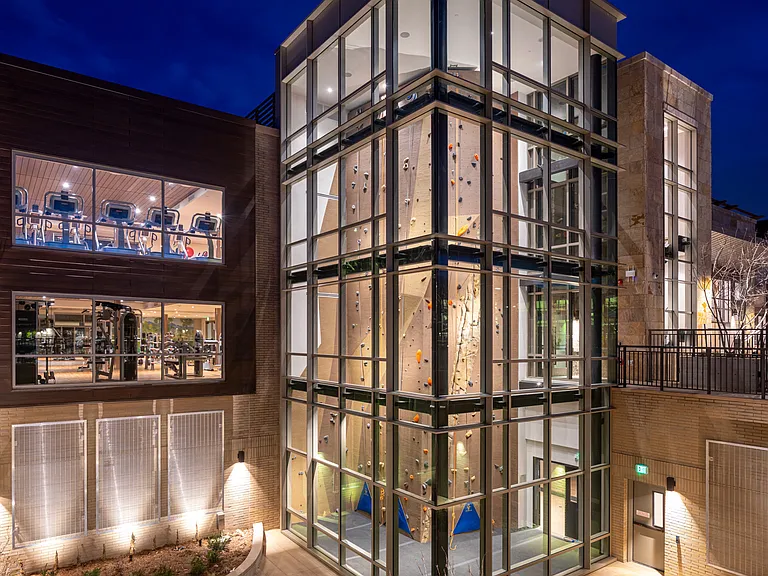 Choose from four different routes on the 4-story climbing wall