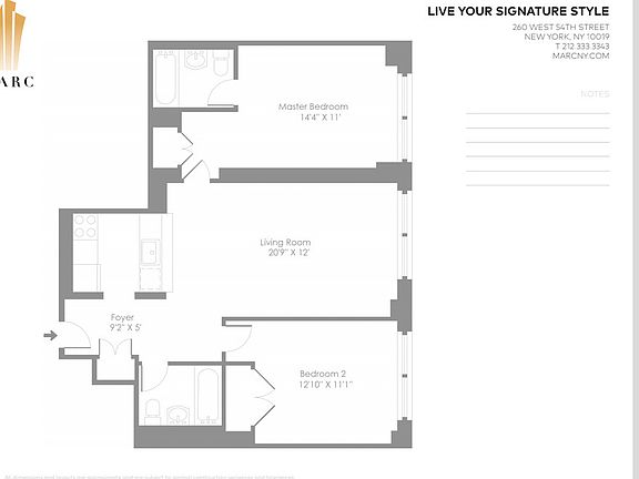 2nd image of 260 W 54th St APT 47i