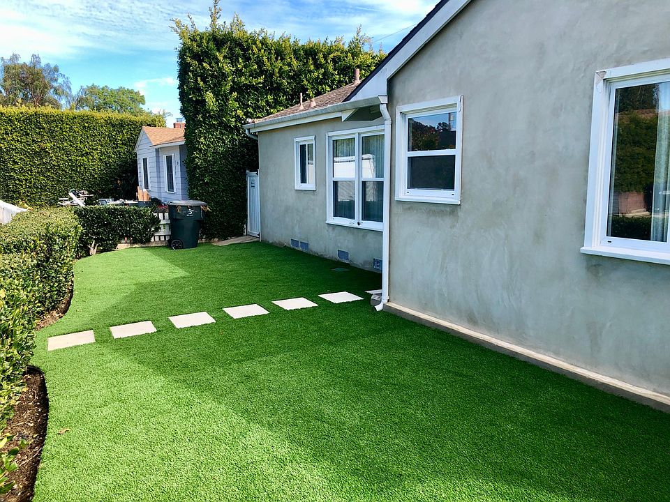 Front of the house with brand new waterless turf