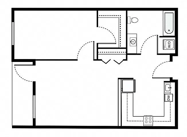Floor plan 1X1 - A1