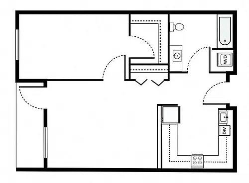 Floor plan 1X1 - A1
