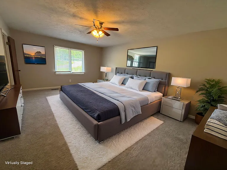 Elevate your living at Guest House with this spacious, sunlit bedroom featuring modern design and cozy furnishings. Enjoy comfort and style with ample natural light. Schedule your tour today to see all that awaits you!
