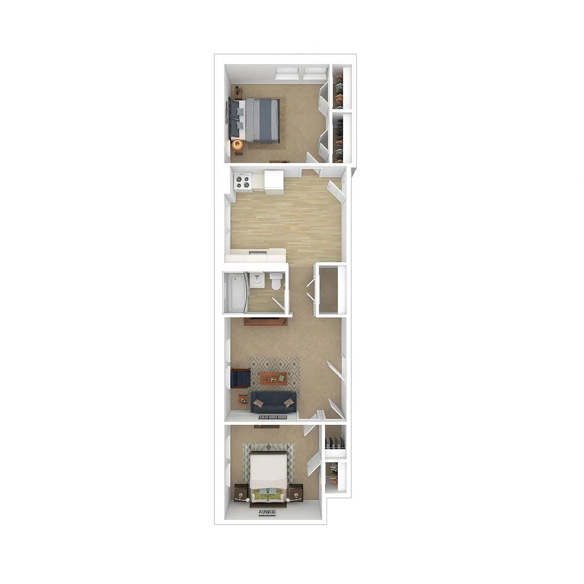 Floor plan 2 Bedroom 1 Bathroom