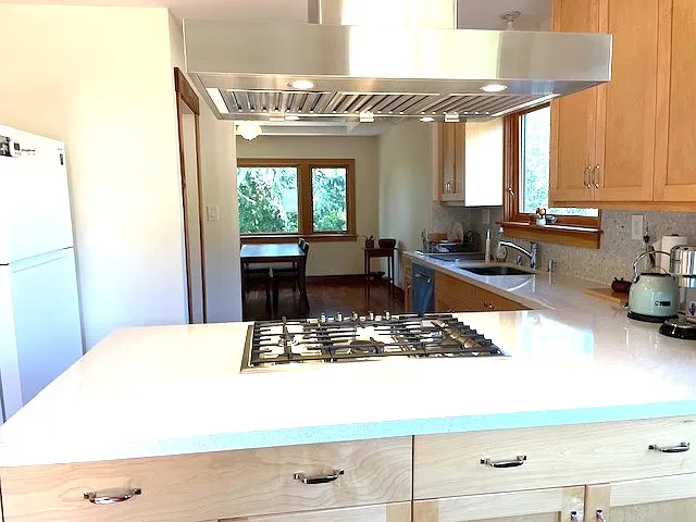 Kitchen facing dining room