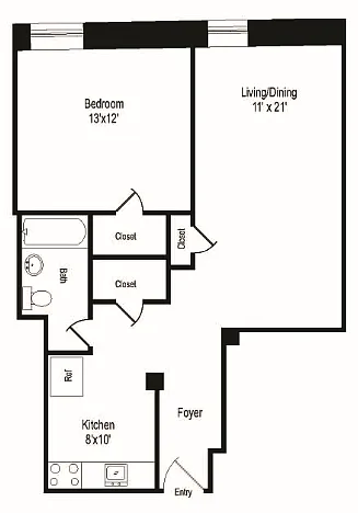 Floor plan 1 Bedroom