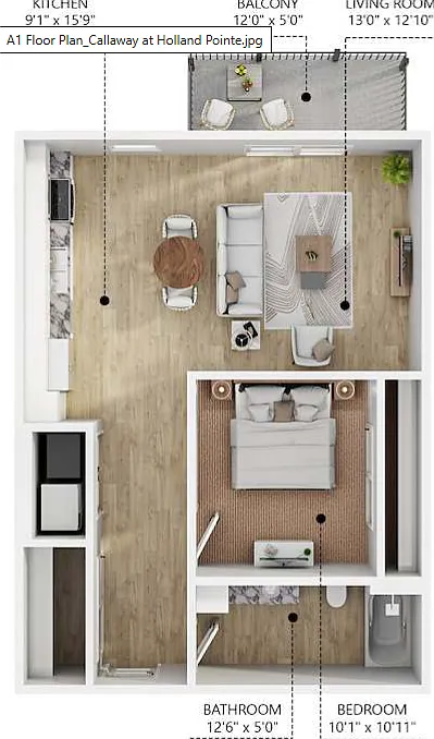 1 bed, 660 sqft, $1,195 — Photo 4
