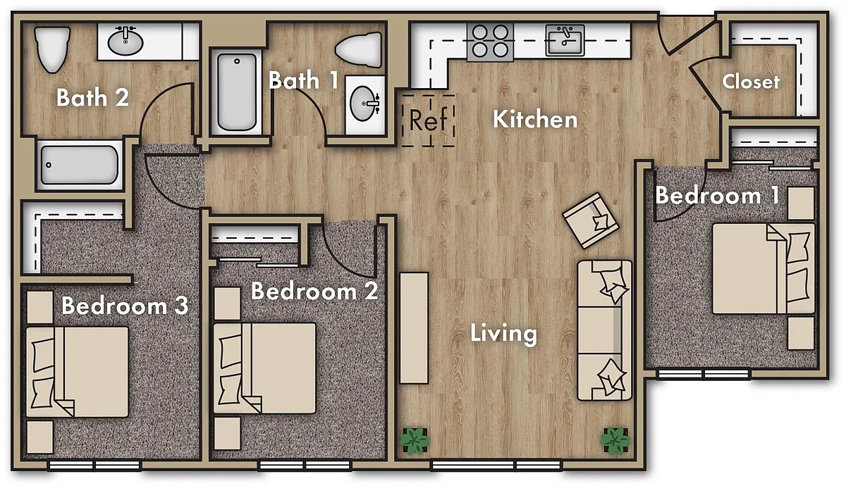 Floor plan 3 Bedroom