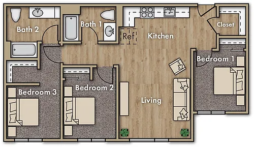 Floor plan 3 Bedroom