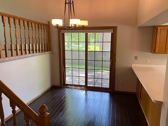 The dining room leads out to the large patio.