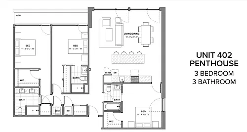 Floor plan Penthouse 402
