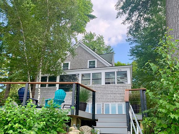 House from dock, looking up to deck.