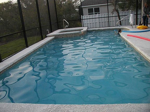 Heated saltwater pool