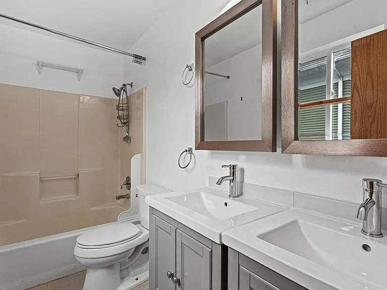 Master bathroom with double sink