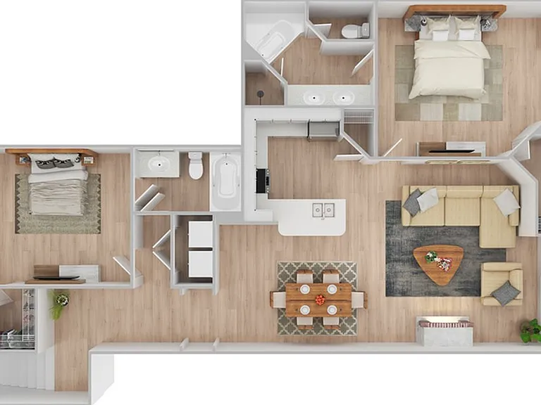 2 Bedroom | 2 Bath | 1361 SF | Renovated 2 Bedroom | 2 Bath | 1361 SF | Renovated