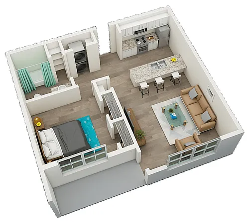 Floor plan 1 Bedroom