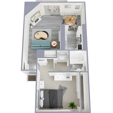 Floor plan has granite