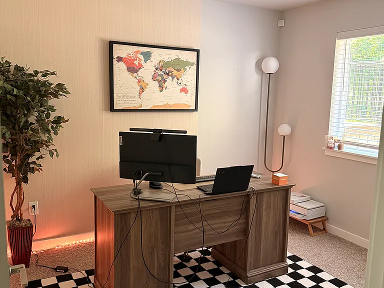 Guest Room#2 - Easily fits a queen bed, we use it as a work room