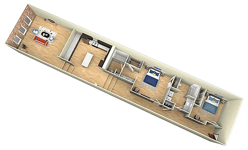 Floor plan 2x2 Townhome