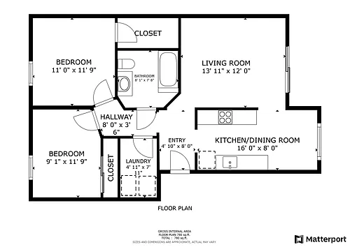 Floor plan 2 bedroom