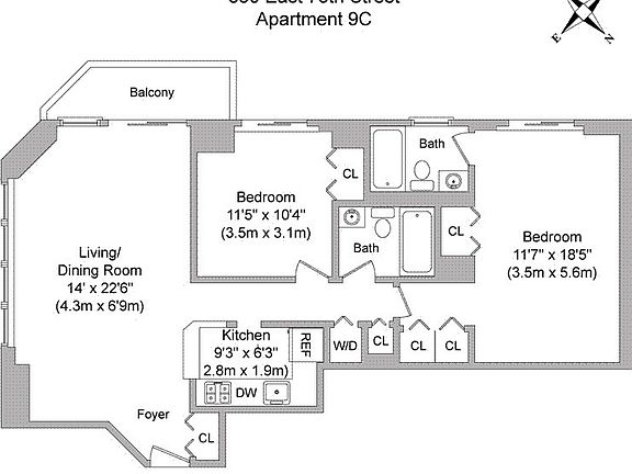 3rd image of 330 E 75th St APT 9C