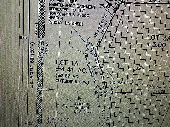 Lot #1A with easements.

