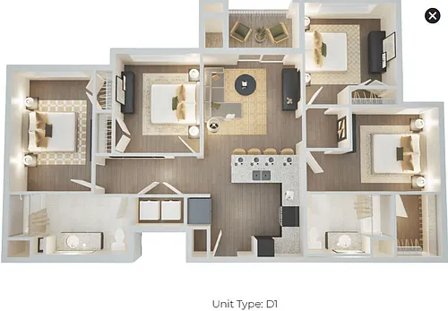 Floor plan 4 Bedroom