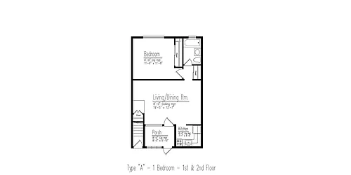Floor plan one bedrooms