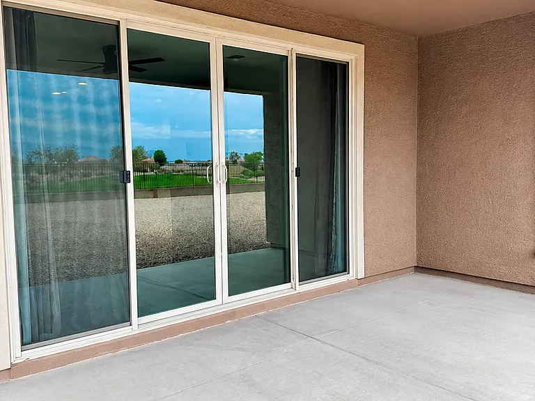 Atrium Sliding Doors + Covered Patio