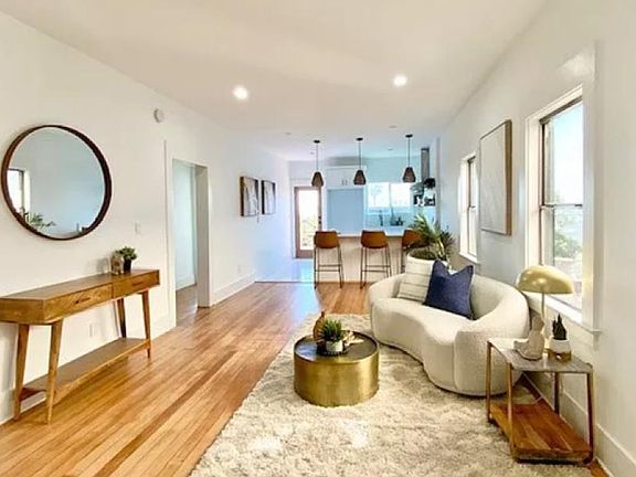 Living room facing west.