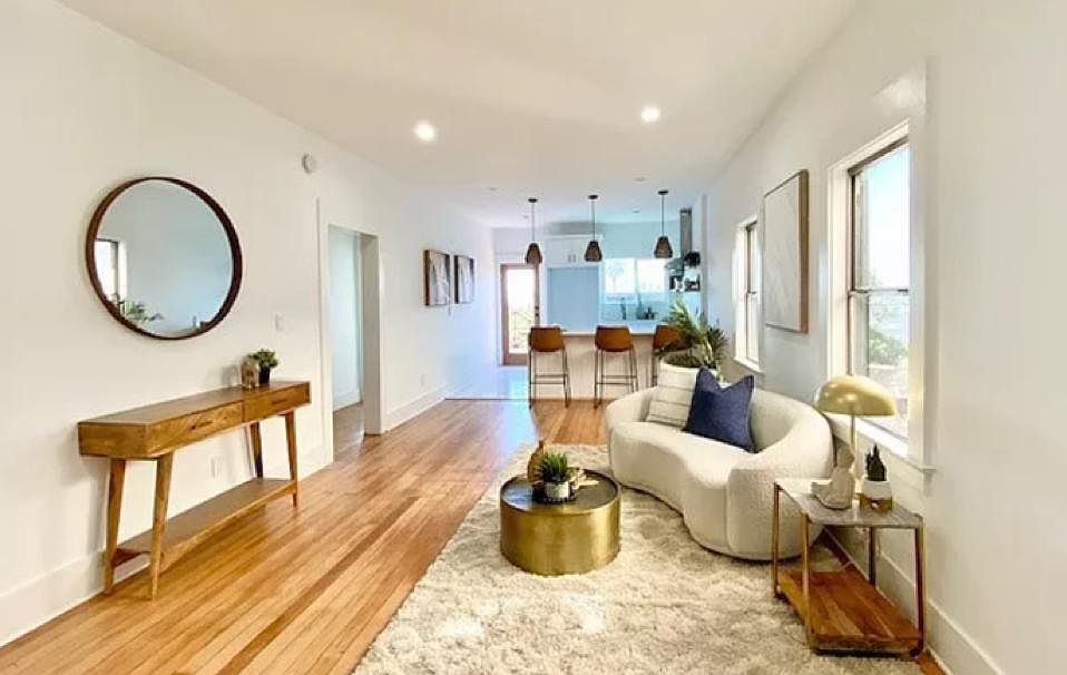 Living room facing west.