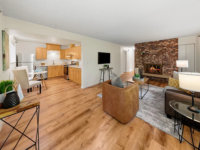 New vinyl plank flooring gives the impression of hardwood. Dramatic raised-panel doors throughout.