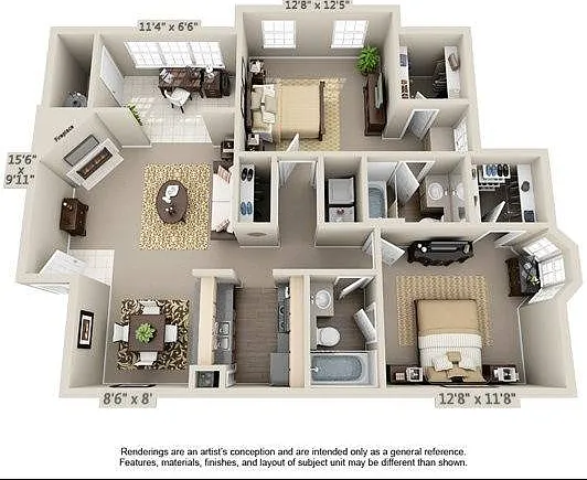 2 Bedroom | 2 Bath | 1090 SF 2 Bedroom | 2 Bath | 1090 SF