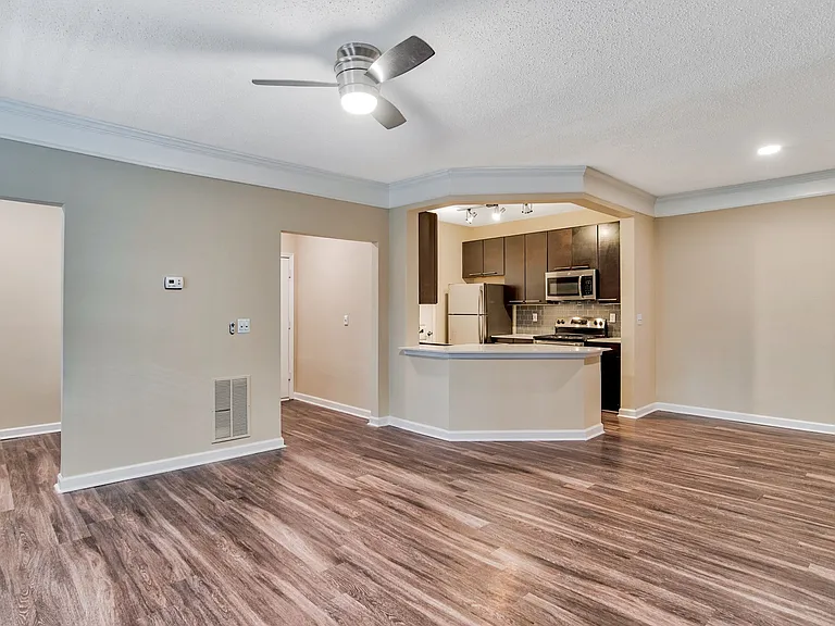 Luxury vinyl plank flooring throughout