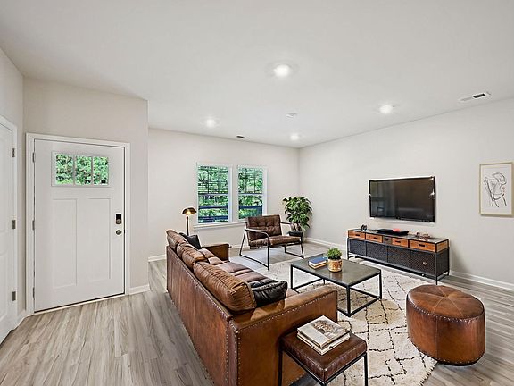 The Lancaster floorplan with the Calm Burlap interior package.