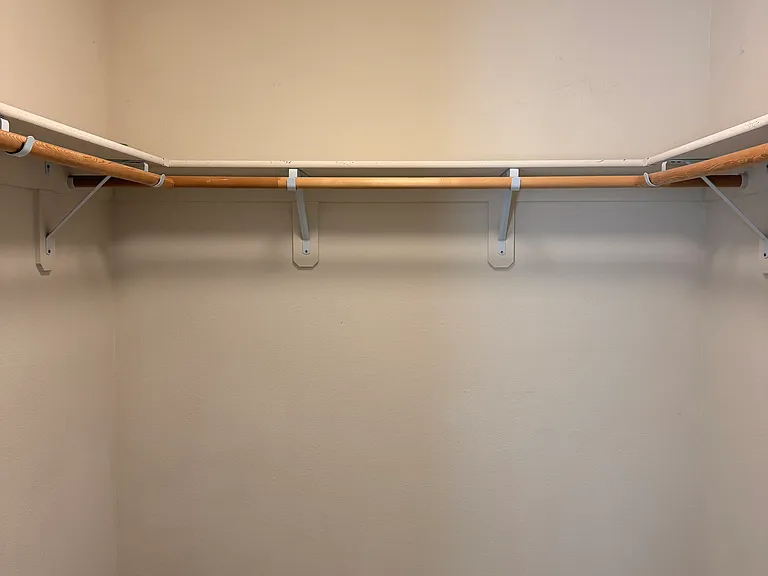 Walk in closet for ample storage.