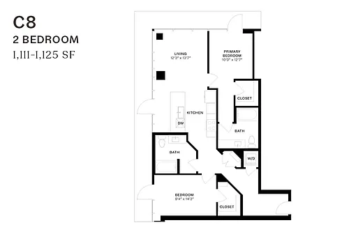 Floor plan Two Bedroom C8
